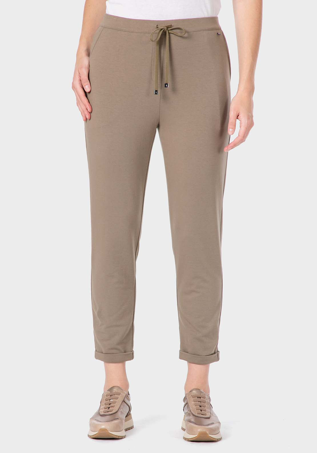 Punt Roma Comfy Trousers - Green 1 Shaws Department Stores