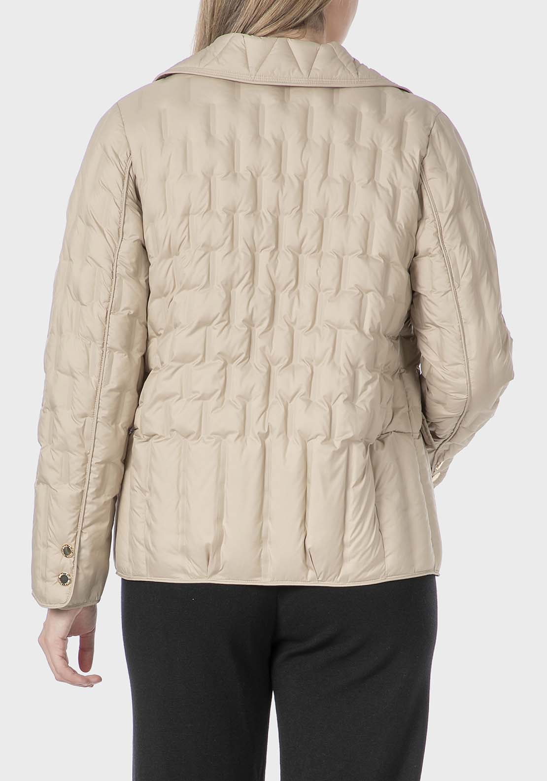 Punt Roma Short Padded Parka - Beige 2 Shaws Department Stores