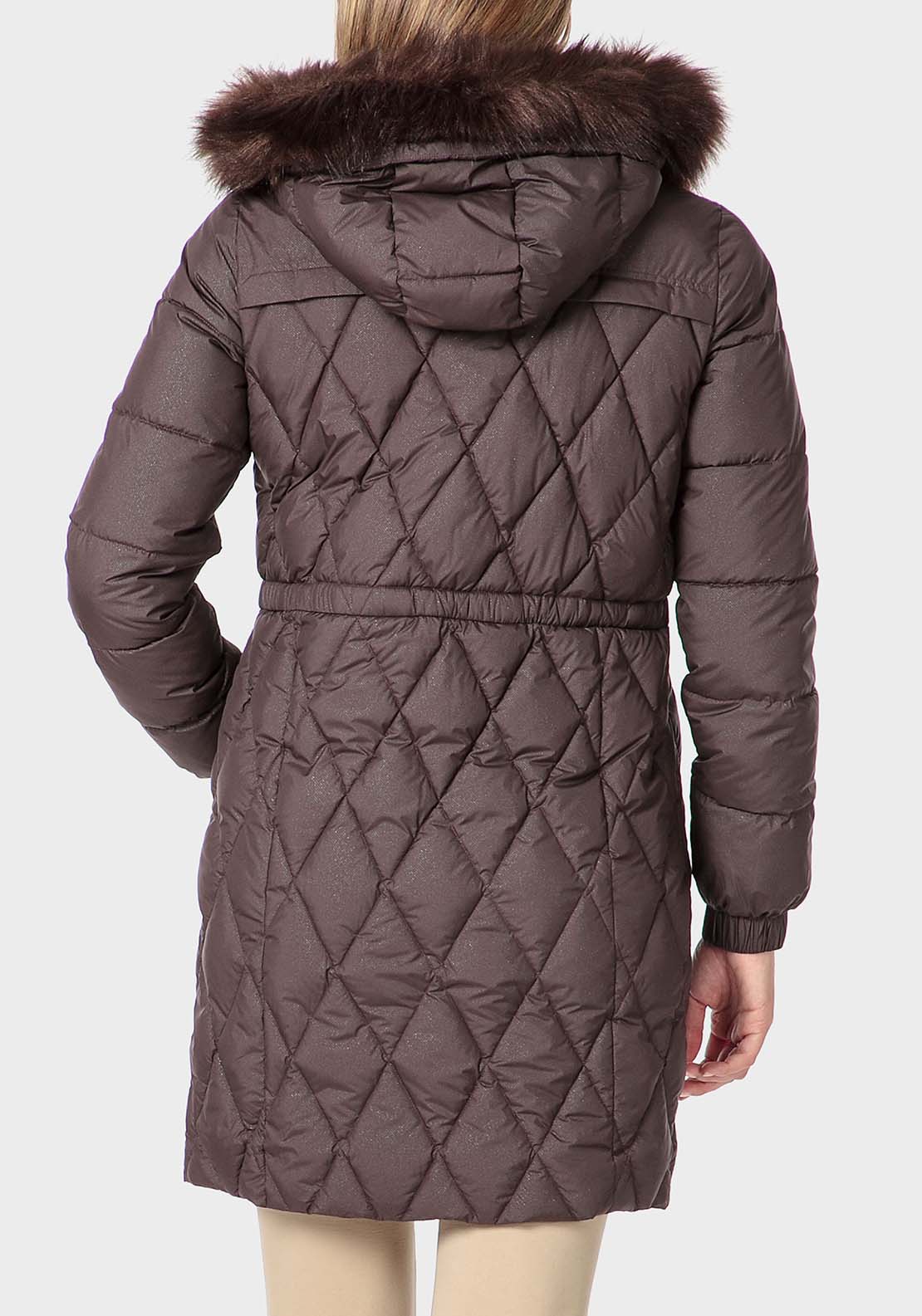 Punt Roma Long Parka - Brown 2 Shaws Department Stores