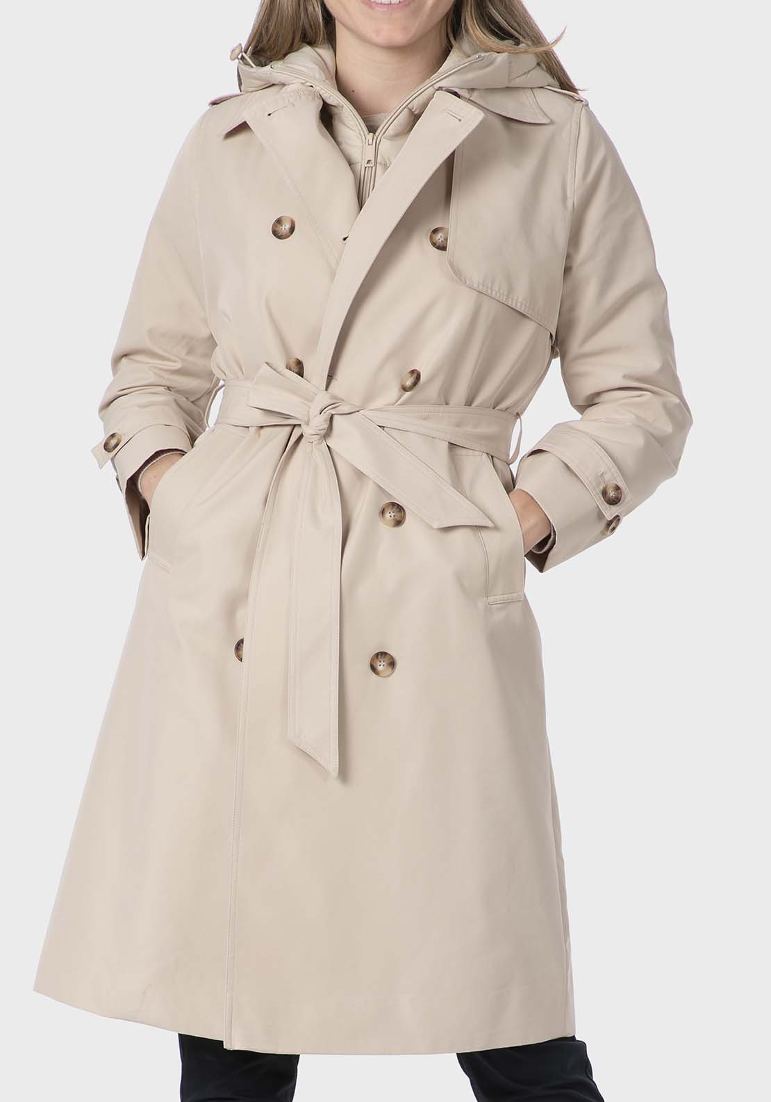 Punt Roma Beige Trench Coat - Beige 1 Shaws Department Stores