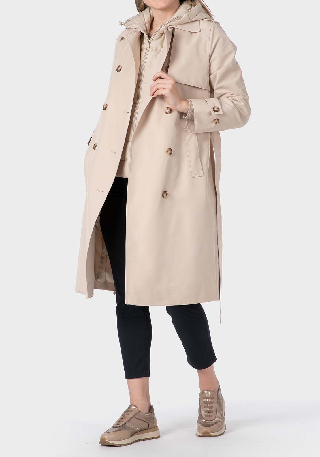 Punt Roma Beige Trench Coat - Beige 5 Shaws Department Stores