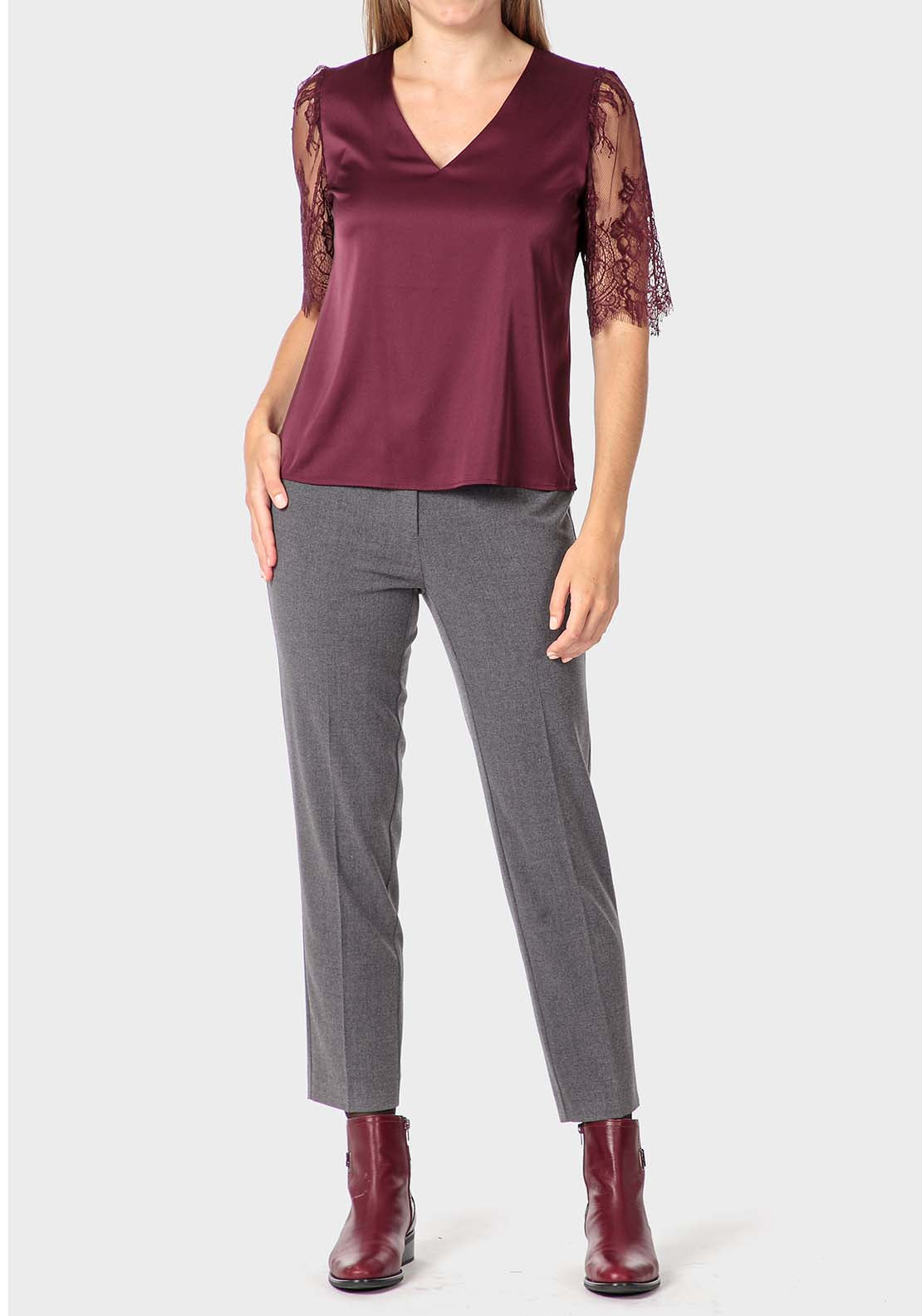 Punt Roma Lace Top - Red 4 Shaws Department Stores