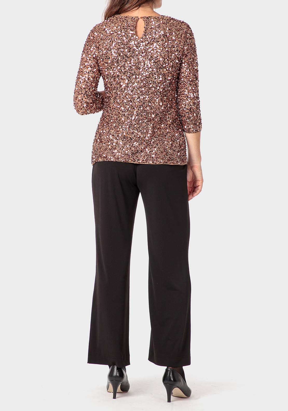 Punt Roma Sequins Top - Metal Cooper 4 Shaws Department Stores
