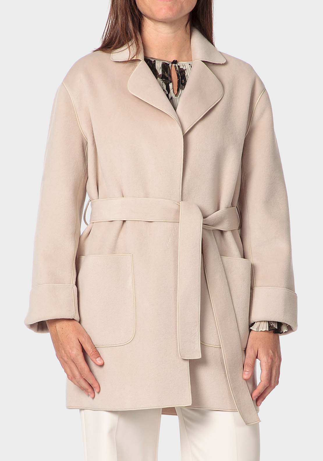Punt Roma Beige Coat - Beige 1 Shaws Department Stores