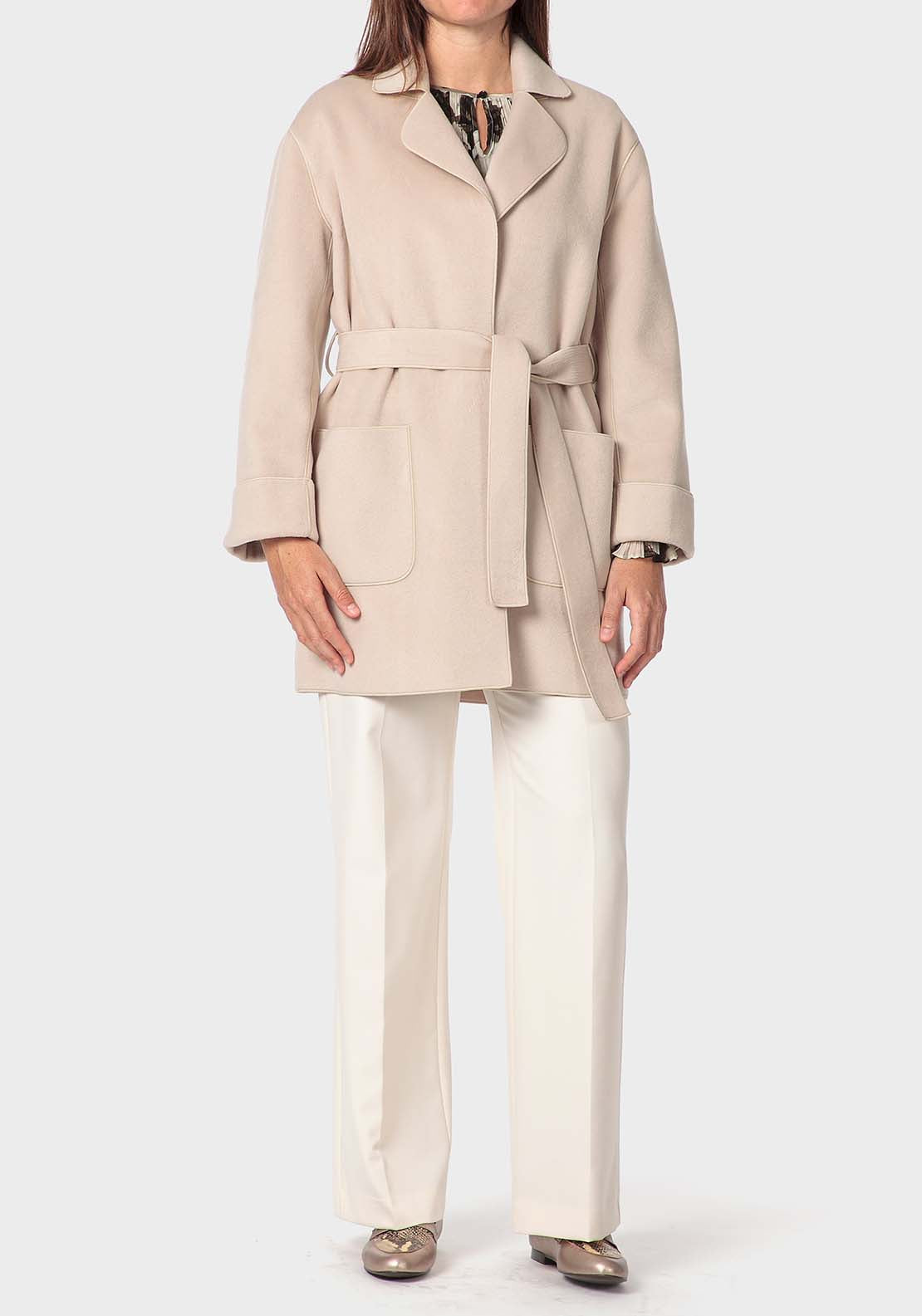 Punt Roma Beige Coat - Beige 3 Shaws Department Stores