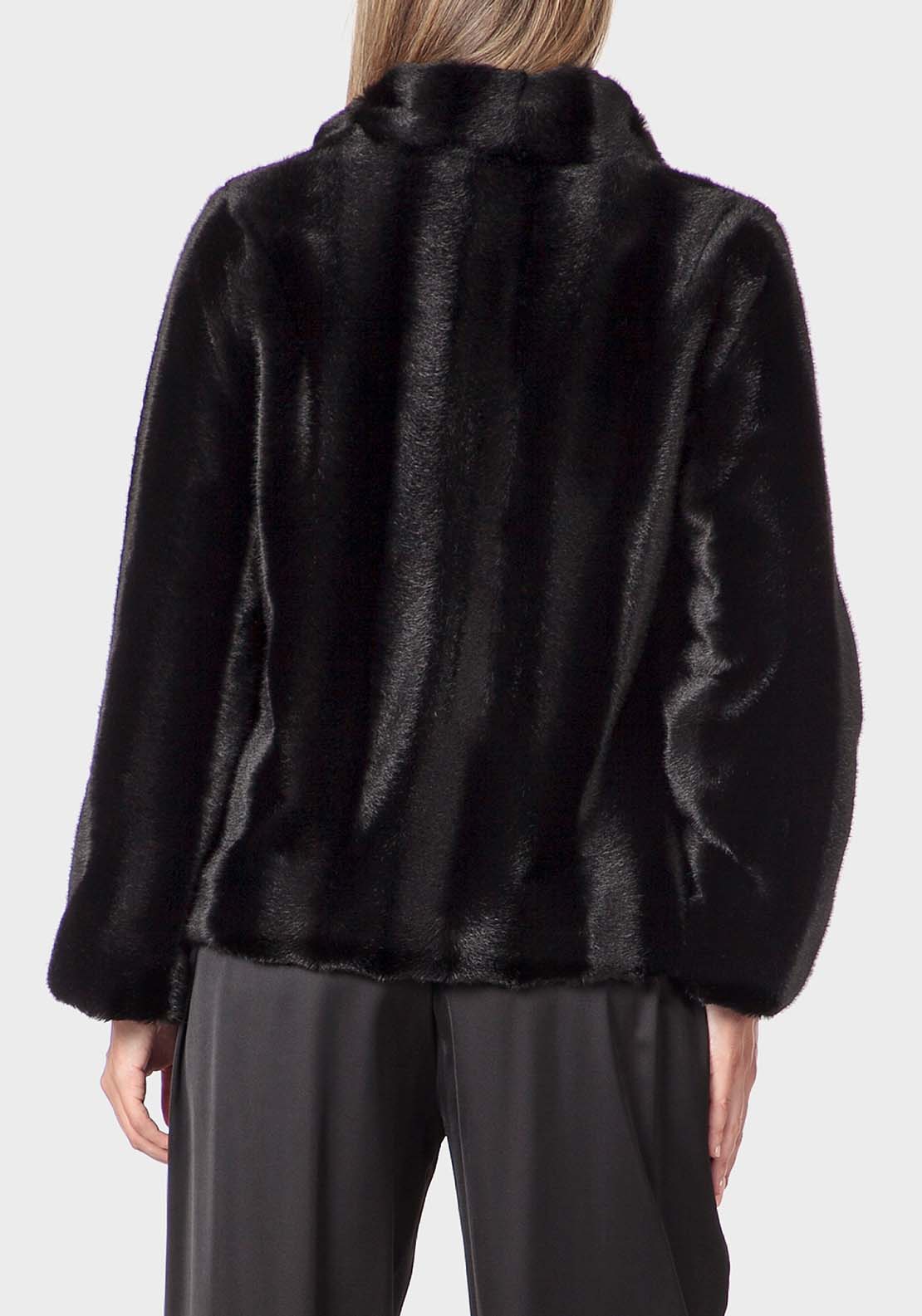 Punt Roma Black Three-Quarter Coat - Black 2 Shaws Department Stores