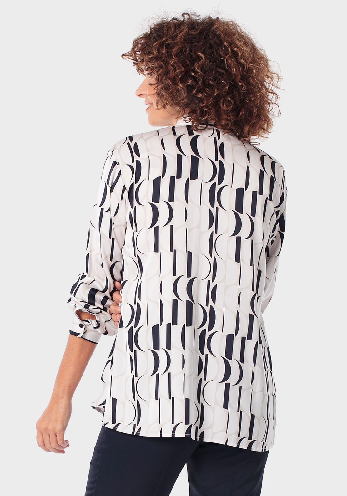 Geometric Printed Shirt - White Talc