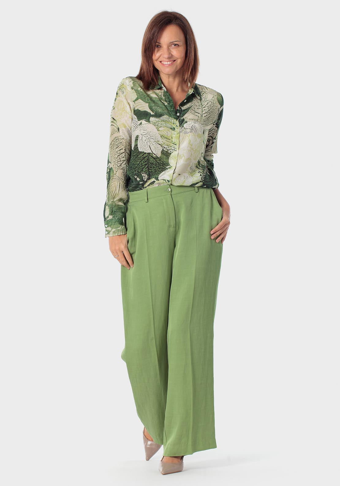 Leaf Printed Shirt - Green Forest