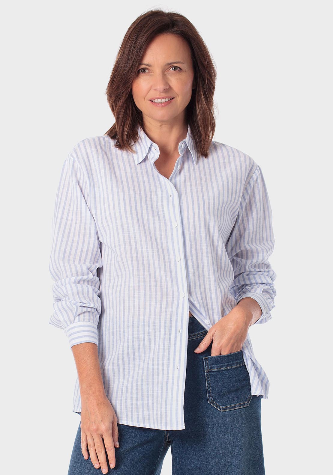 Striped Shirt - Blue Porcelain