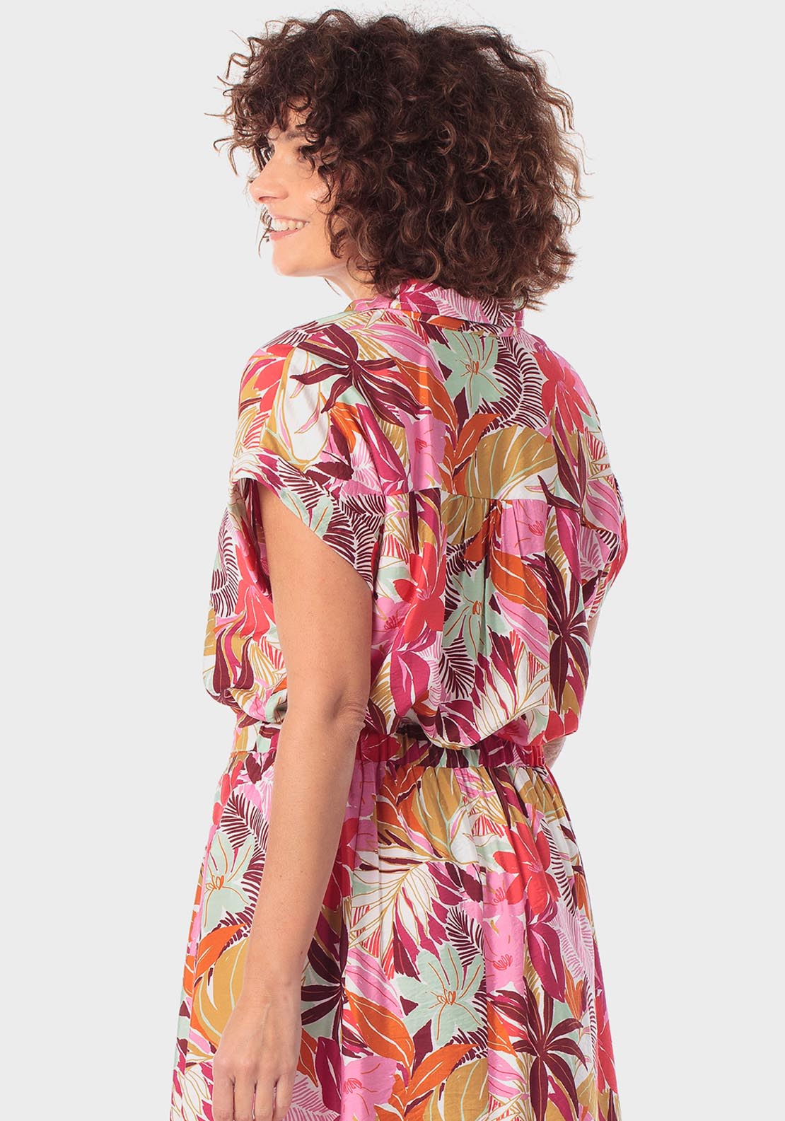 Punt Roma Floral Print Shirt - Pink Bubble Gum 2 Shaws Department Stores