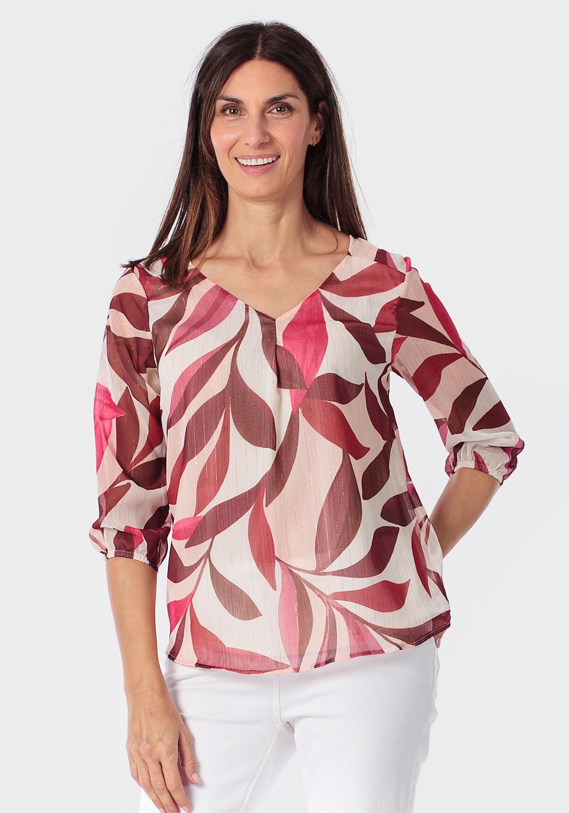 Printed Blouse - Red