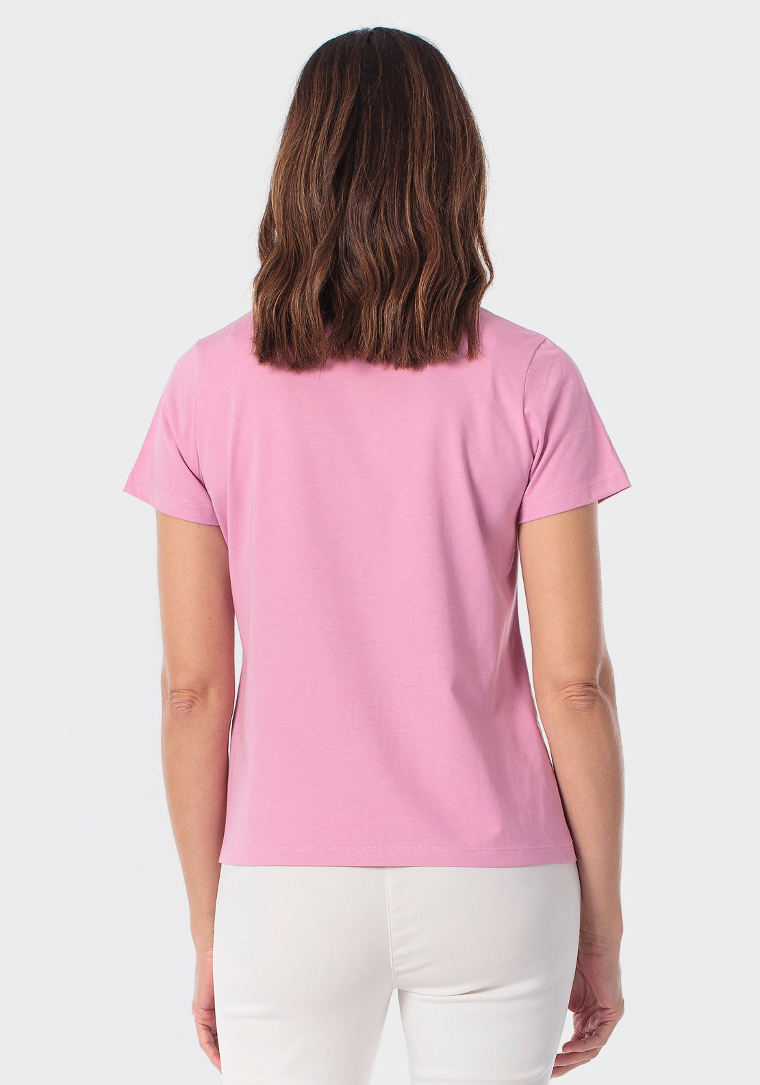 Gemstone Neck T-Shirt - Pink