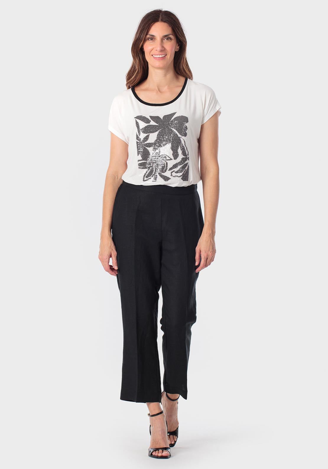 Sequins T-Shirt - White Talc