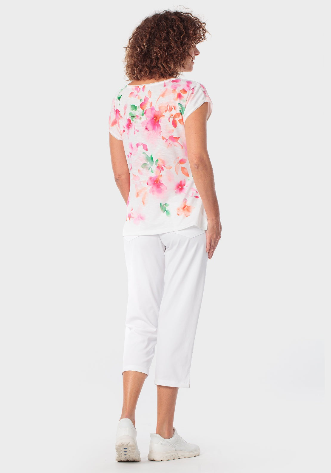Rhinestone Printed T-Shirt - Pink