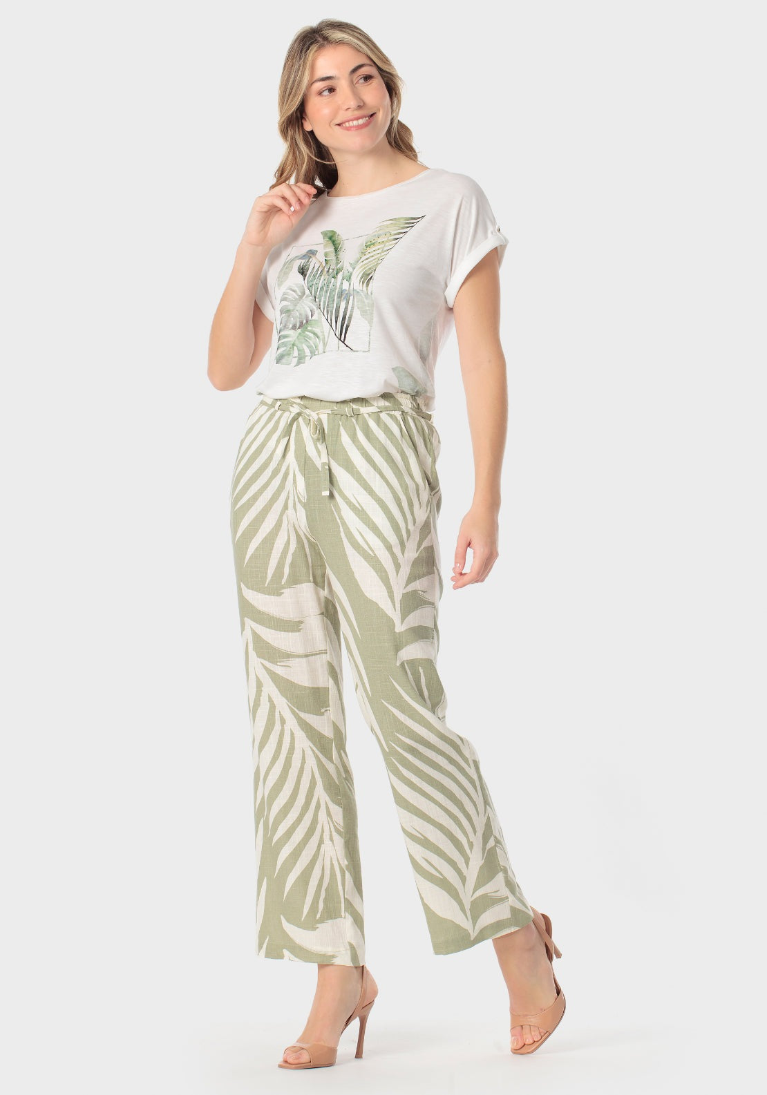 Tropical Print T-Shirt - White