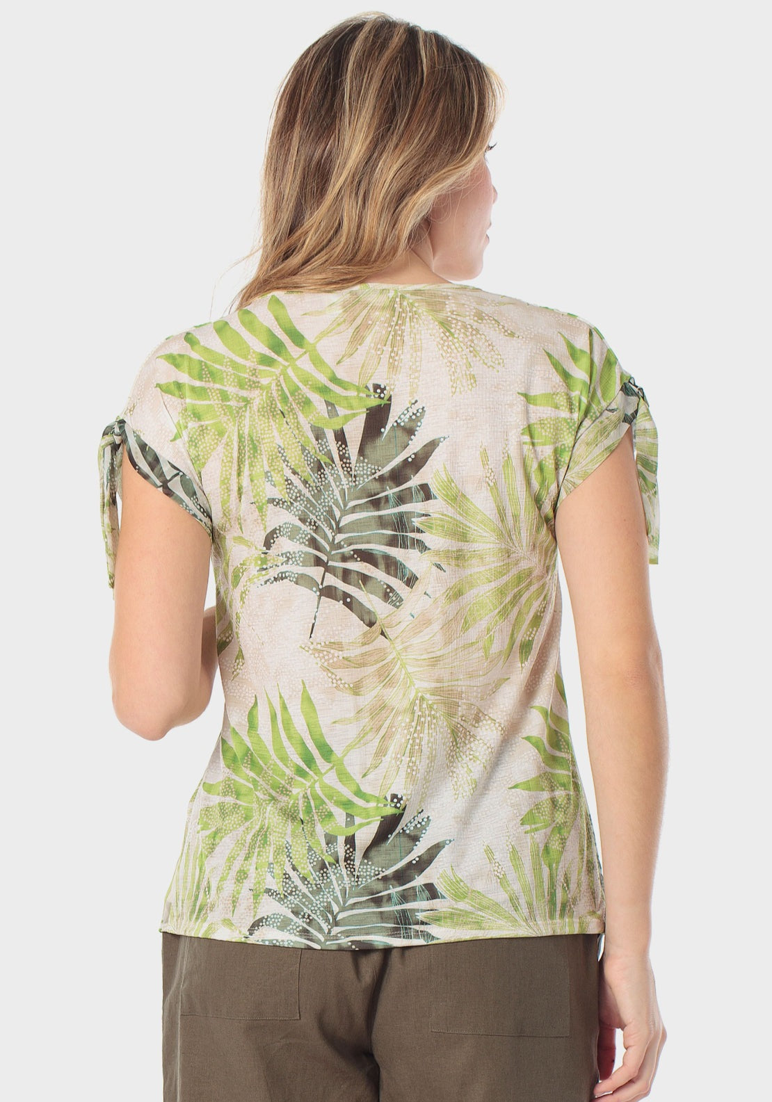 Tropical Tie Sleeve T-Shirt - Green