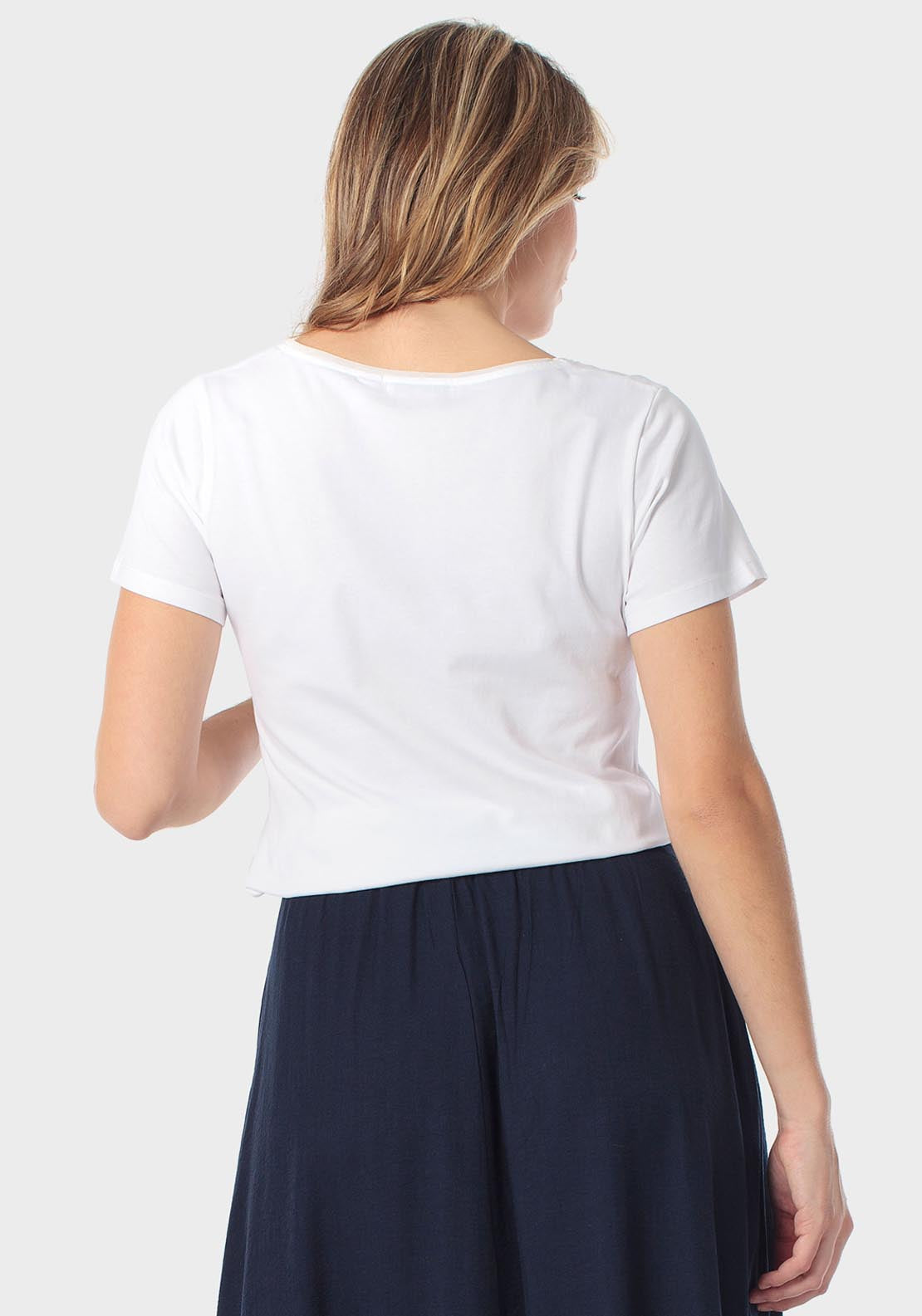 Punt Roma Printed Gemstone T-Shirt - White 2 Shaws Department Stores