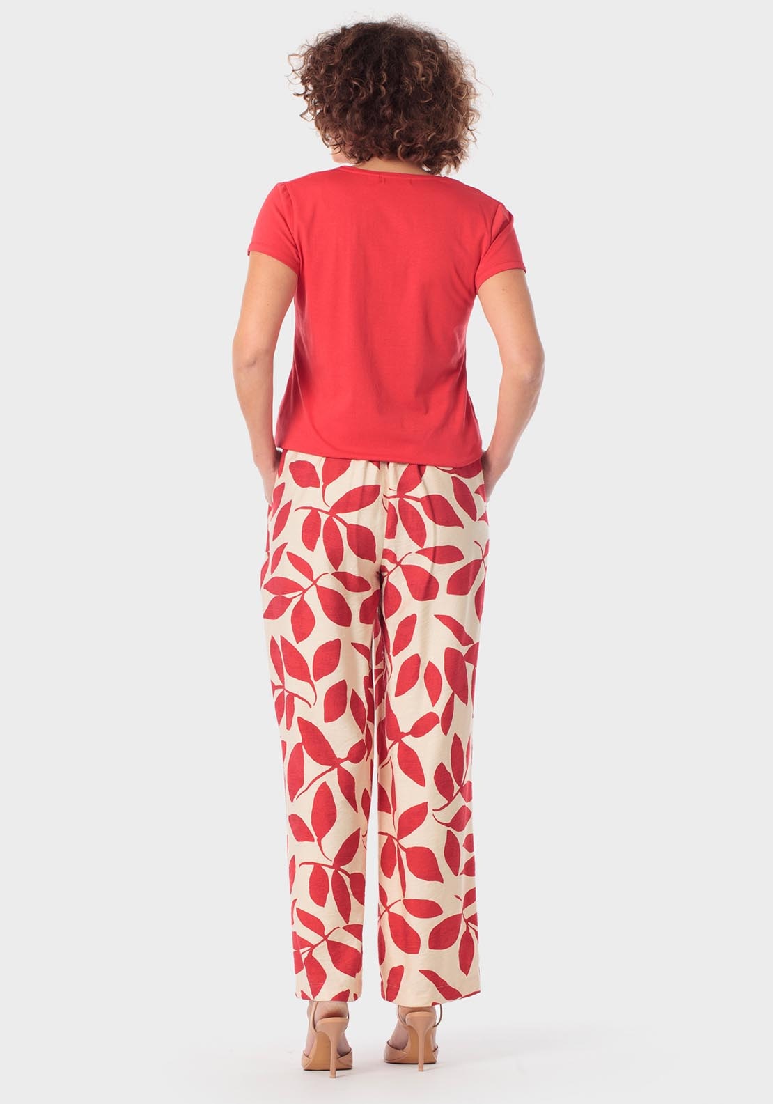 Punt Roma Gemstone Detail T-Shirt - Red 4 Shaws Department Stores