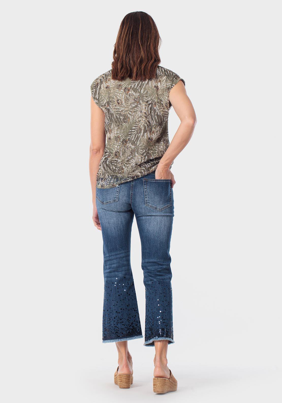 Lace T-Shirt - Green Safari