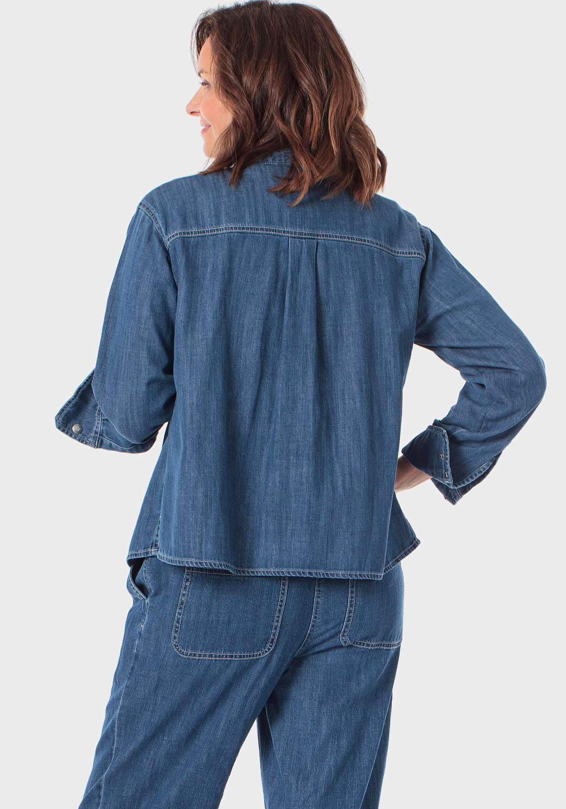 Denim Shirt Jacket - Blue Denim