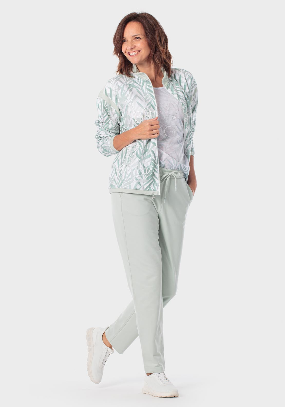 Printed Sports Jacket - Green Aquamarine