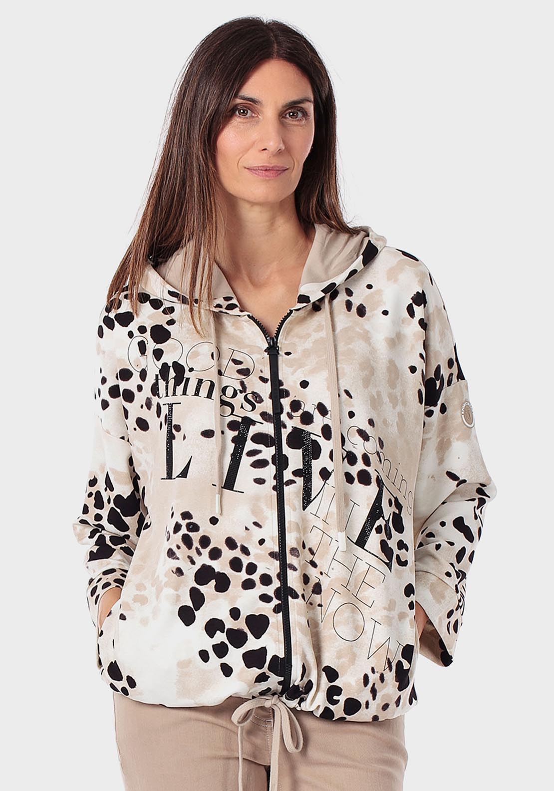 Animal Print Jacket - Beige Sand