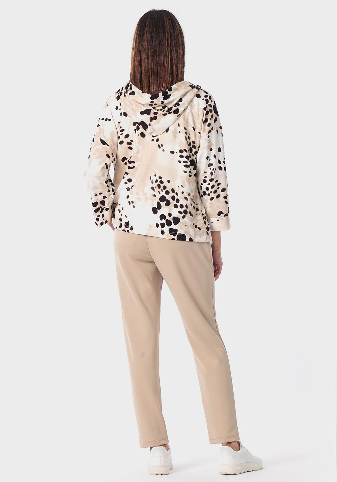 Animal Print Jacket - Beige Sand
