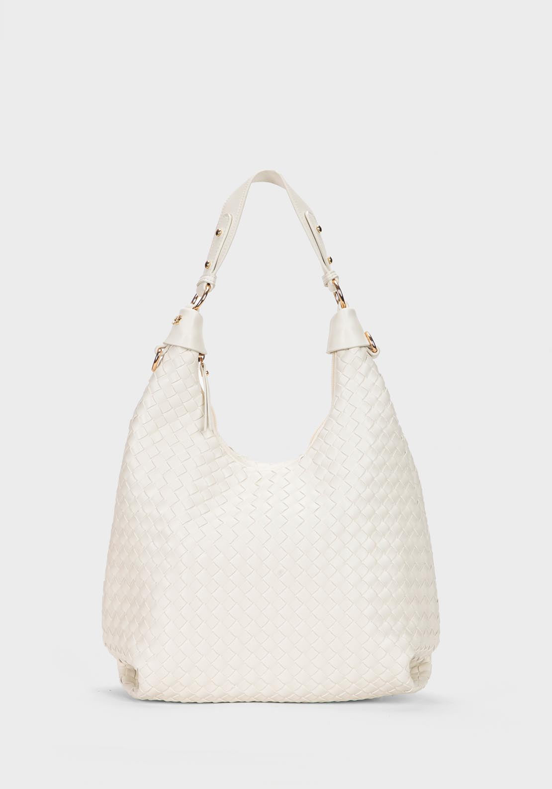 Braided Bag - White Talc