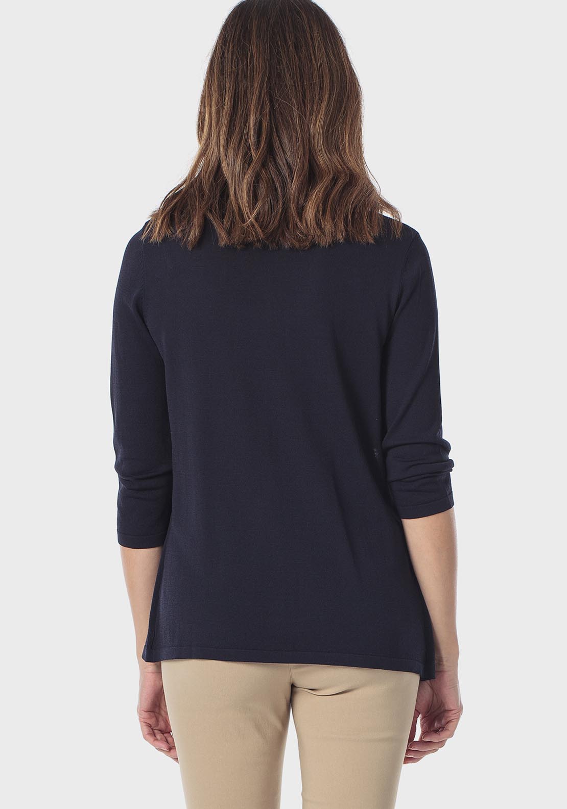 Faux Knitted Twinset - Blue Navy