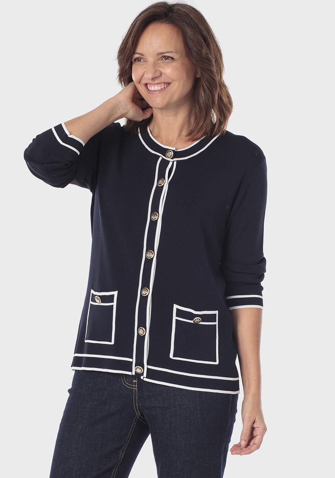 Two Tone Jacket - Blue Navy