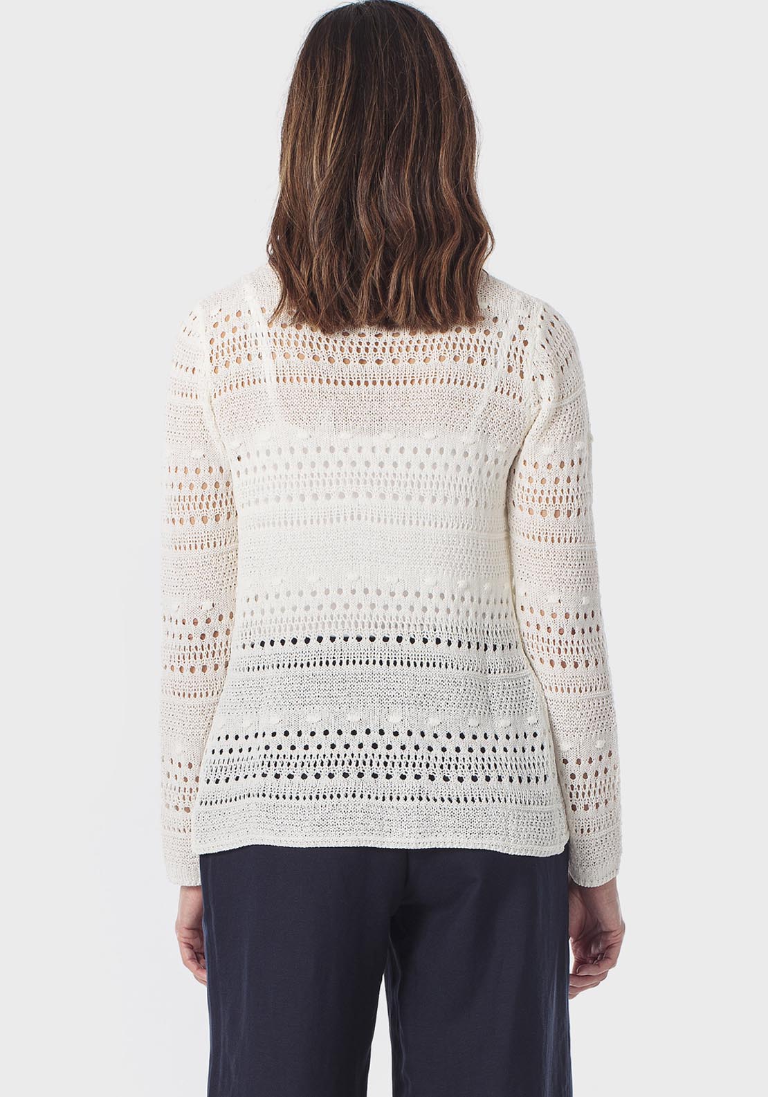 Openwork Cardigan - White Off White
