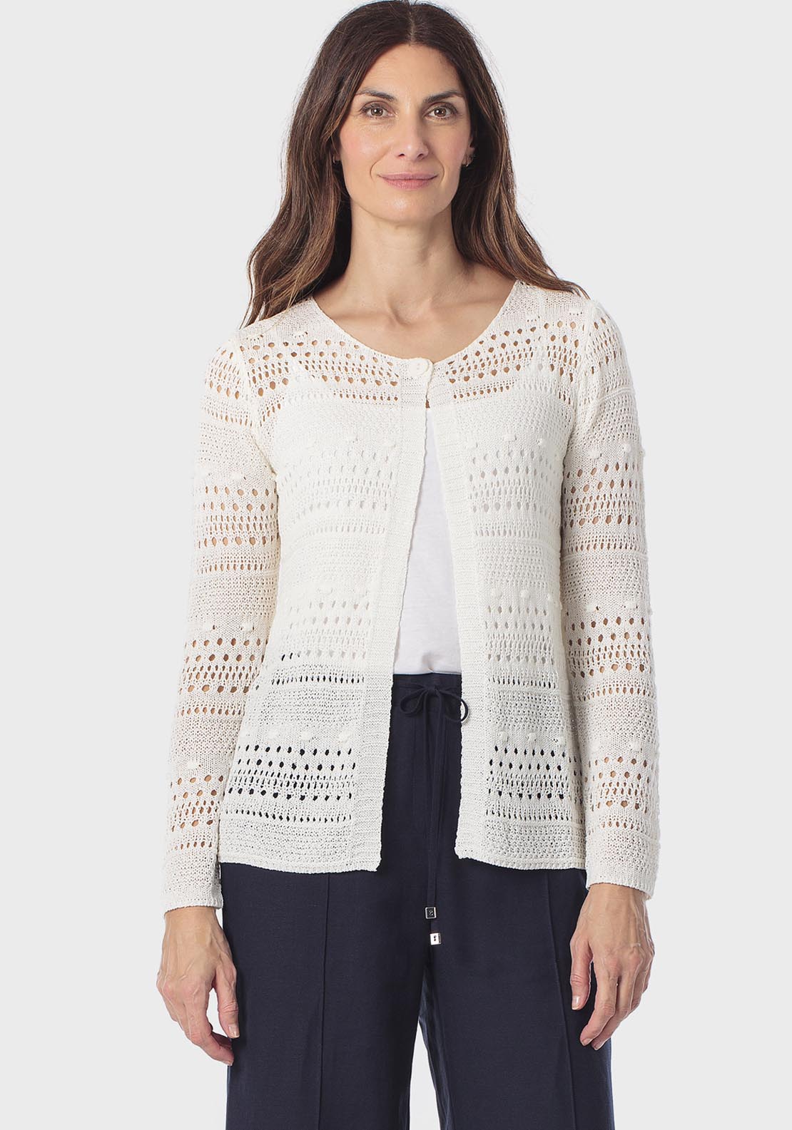 Openwork Cardigan - White Off White