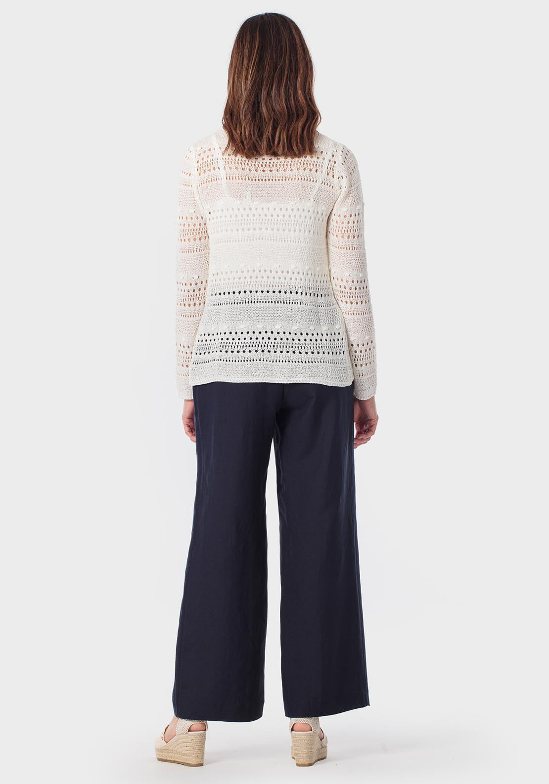 Openwork Cardigan - White Off White