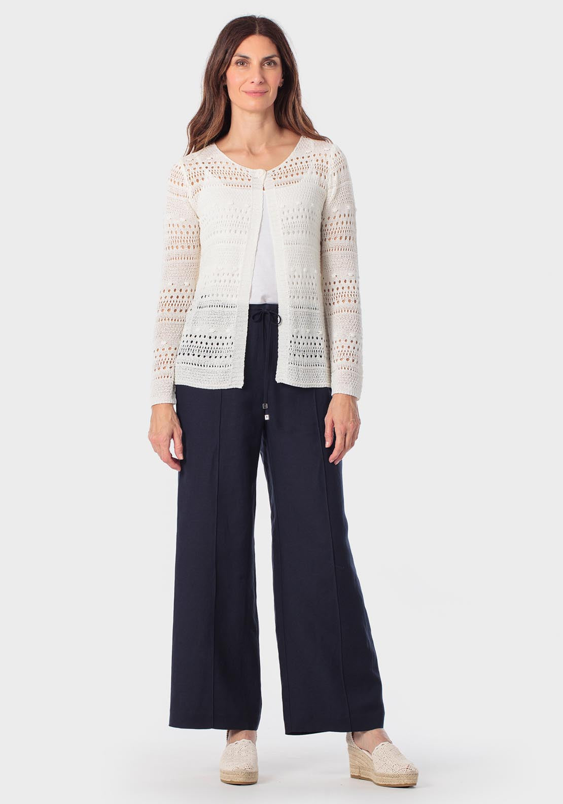 Openwork Cardigan - White Off White