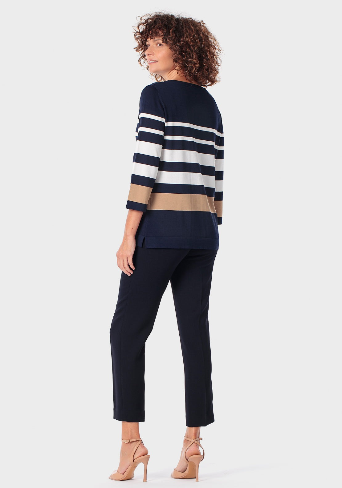 Striped Sweater - Navy