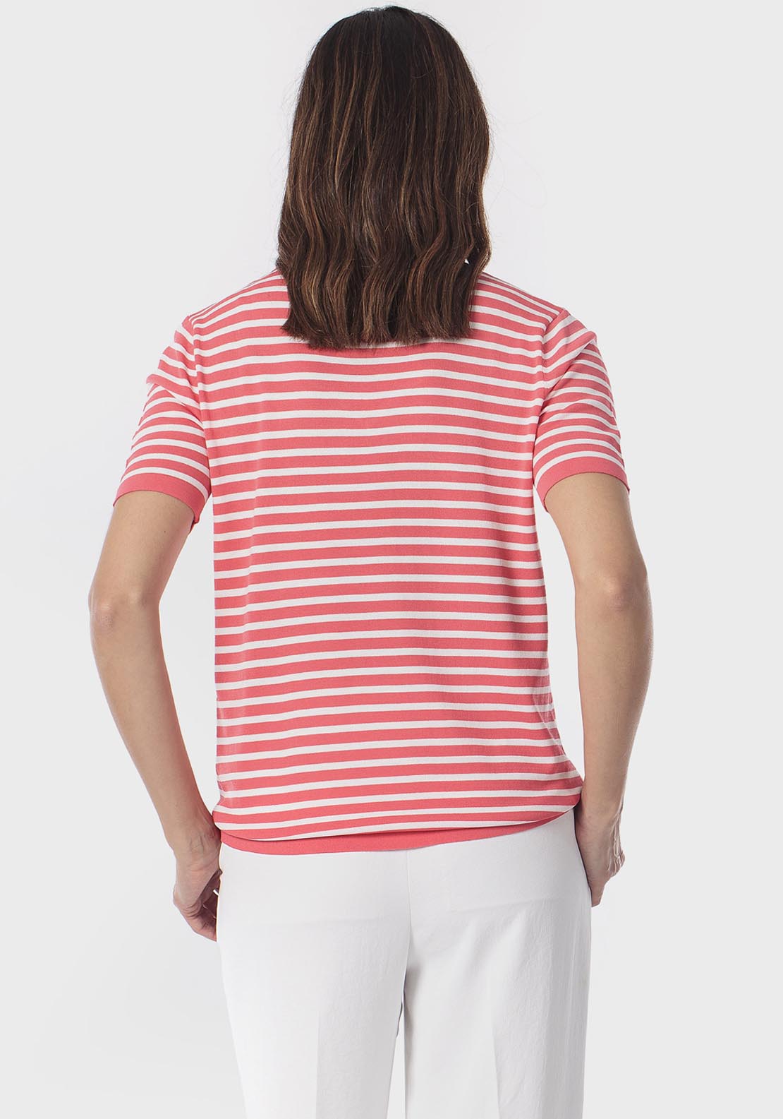 Striped Sweater - Red Coral