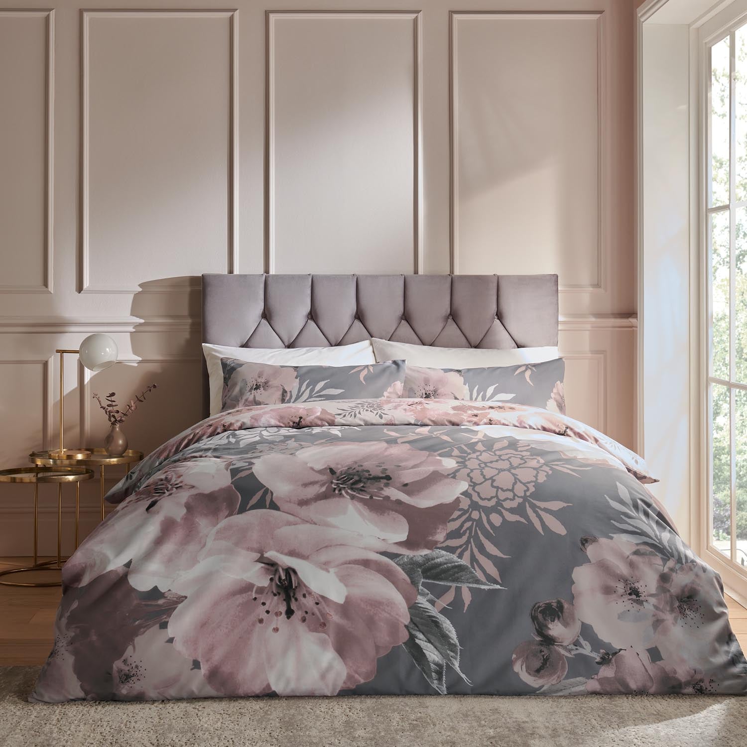 The Home Collection Statement Floral Reversible Duvet Cover Set 2 Shaws Department Stores