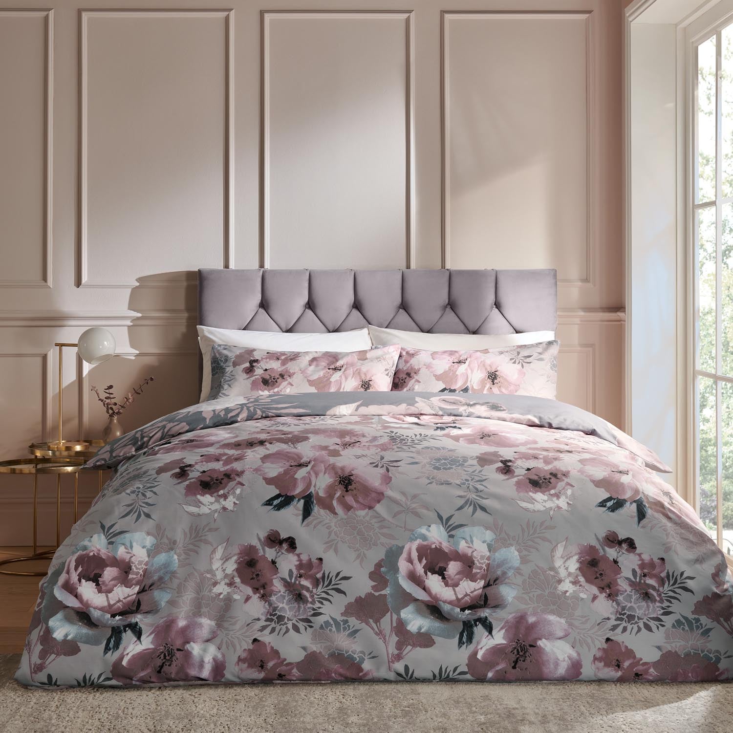 The Home Collection Statement Floral Reversible Duvet Cover Set 1 Shaws Department Stores