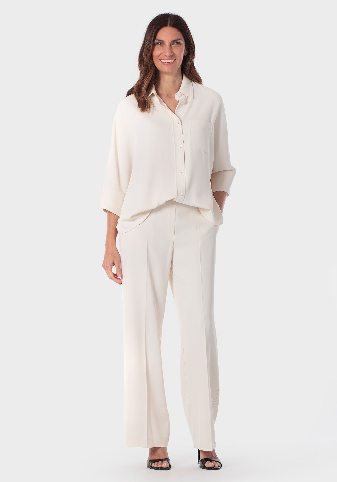 Wide Trousers - White