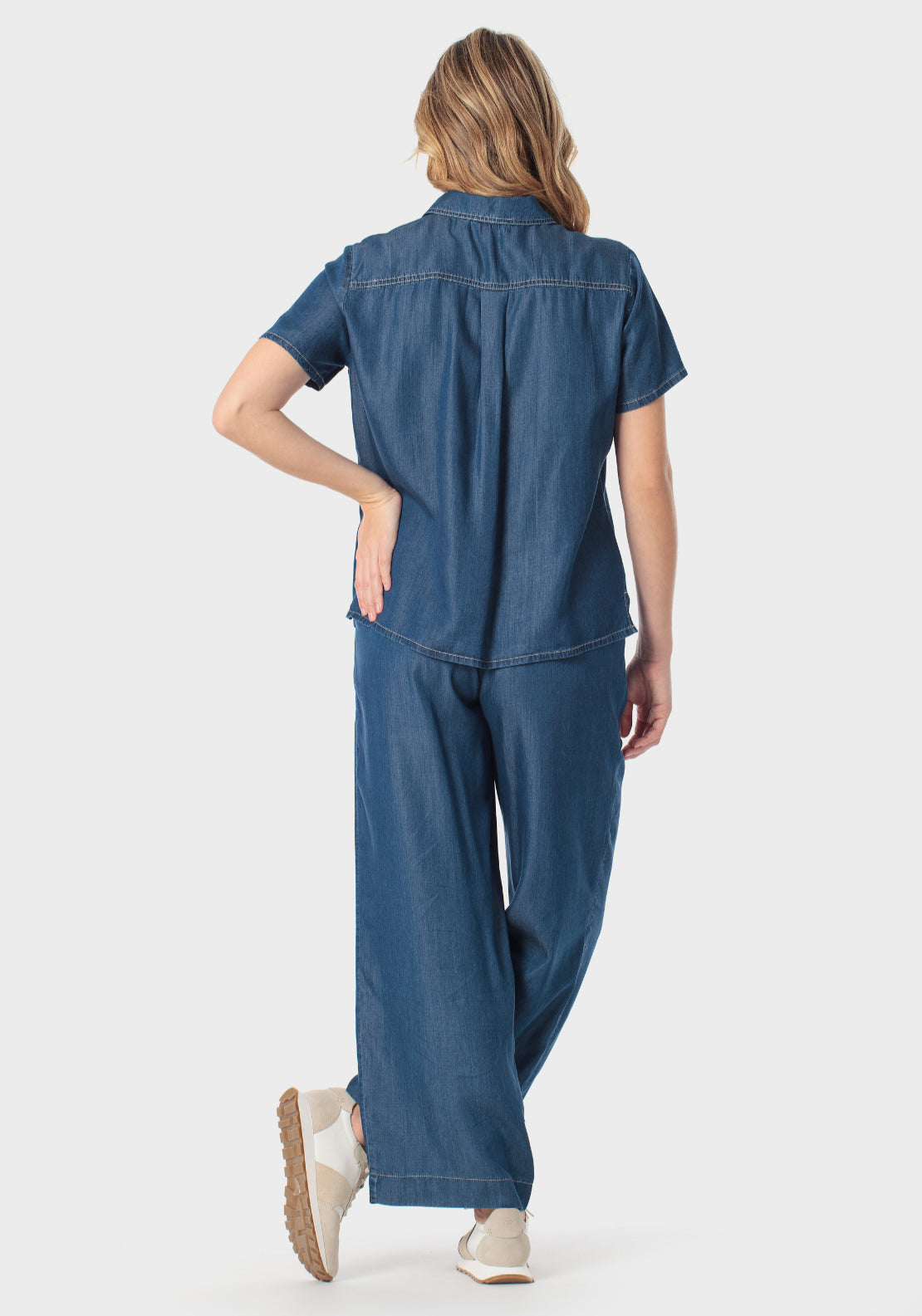 Lyocell Comfort Trousers - Blue Denim