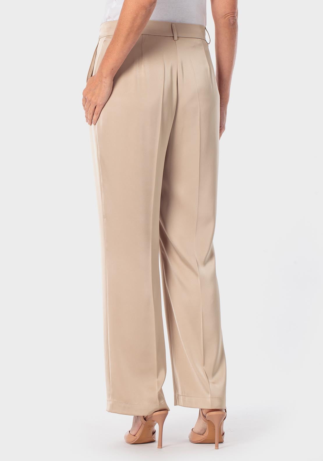 Satin Trousers - Beige Sand
