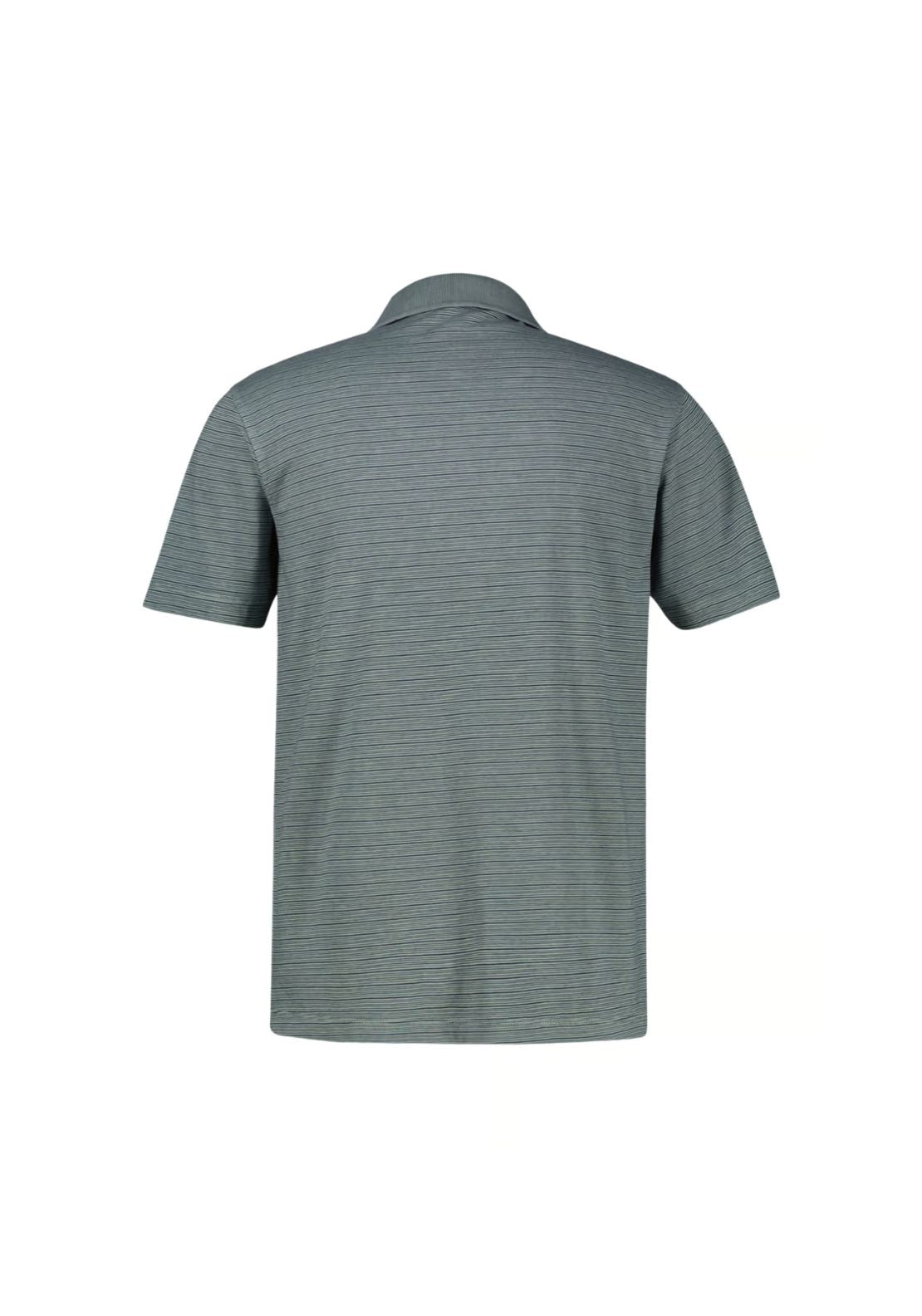 Lerros Short Sleeve Cotton Polo Shirt - Grey 4 Shaws Department Stores