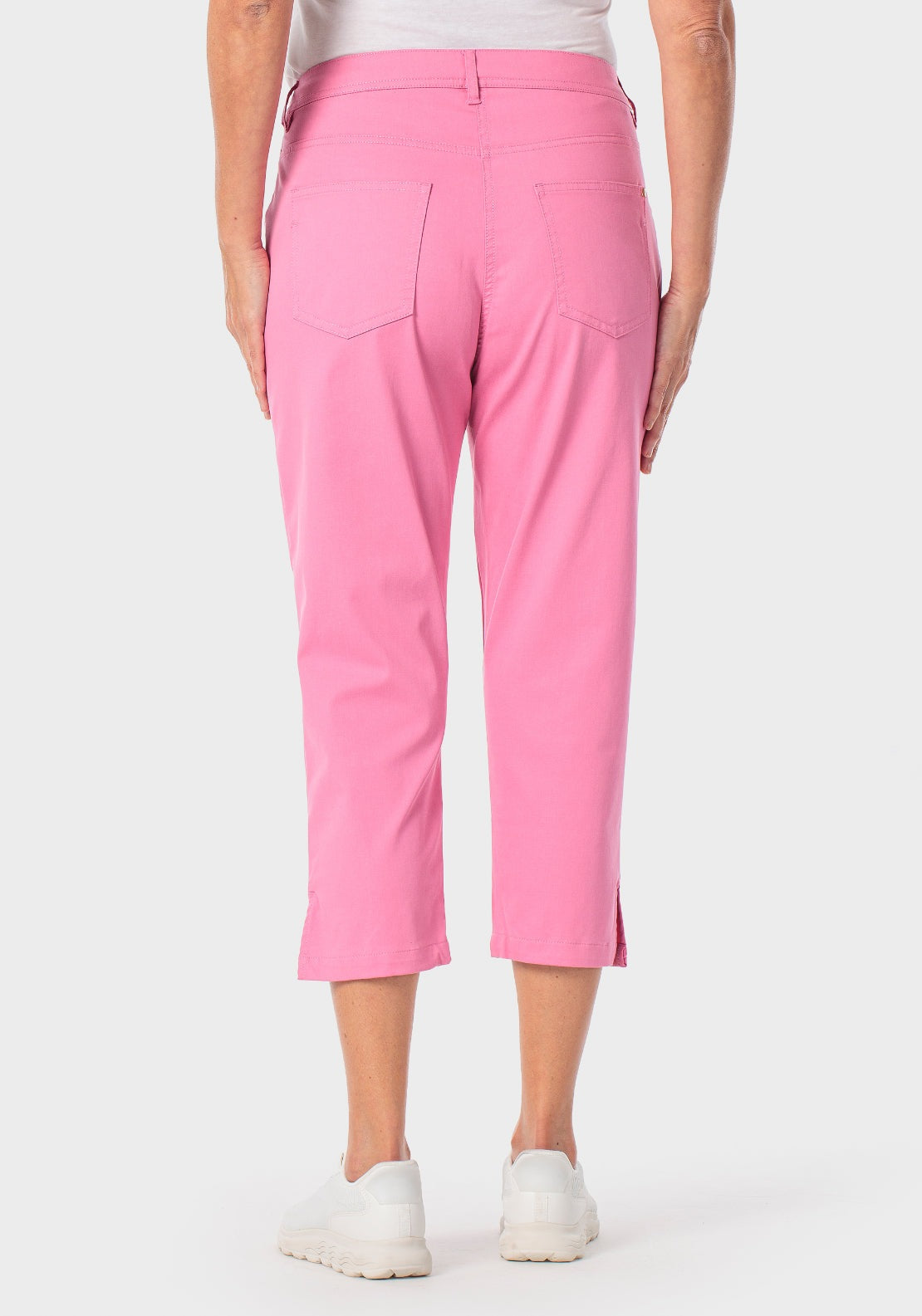 Cotton Crop Trousers - Pink