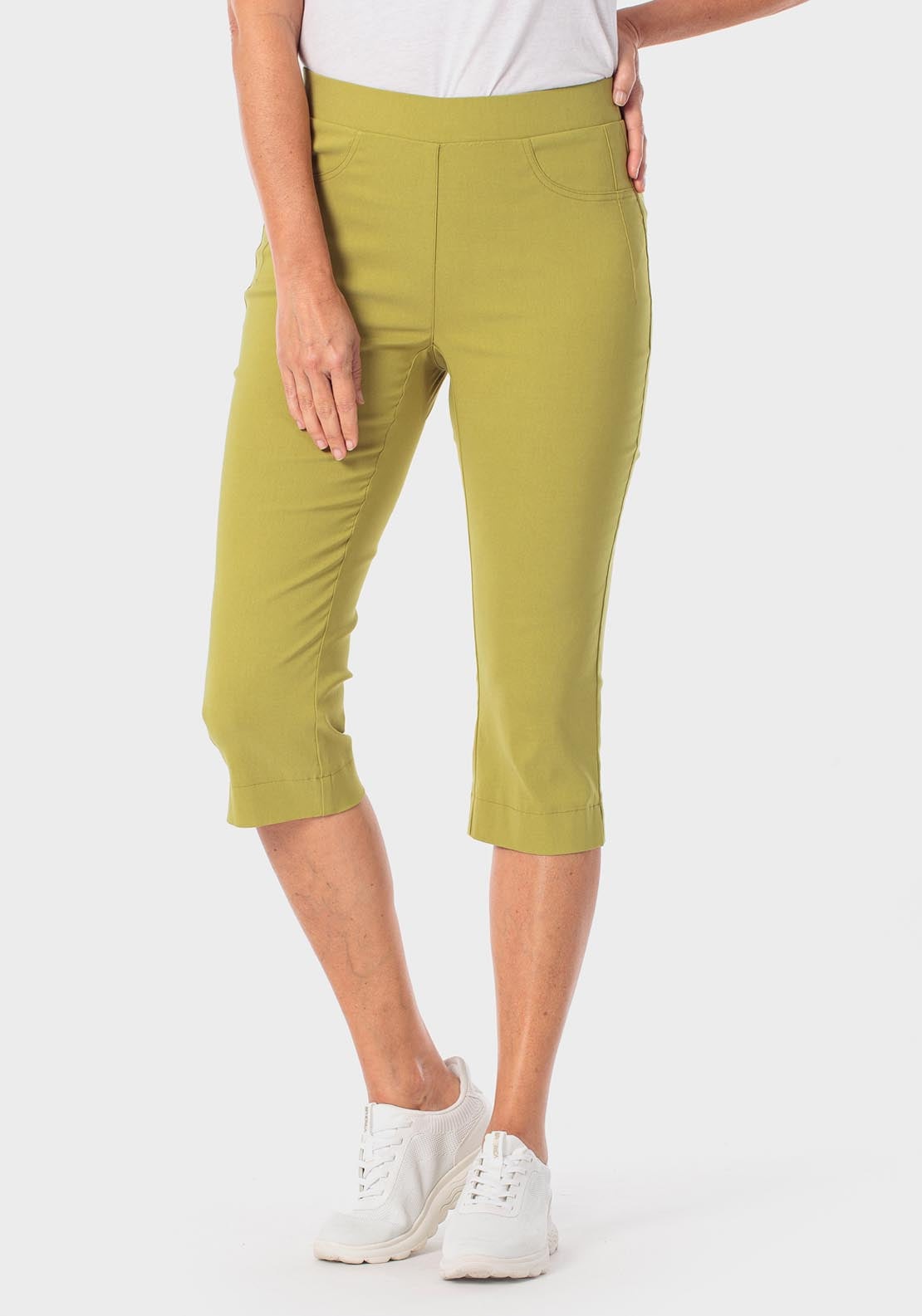Bengaline Crop Trousers - Green Linden