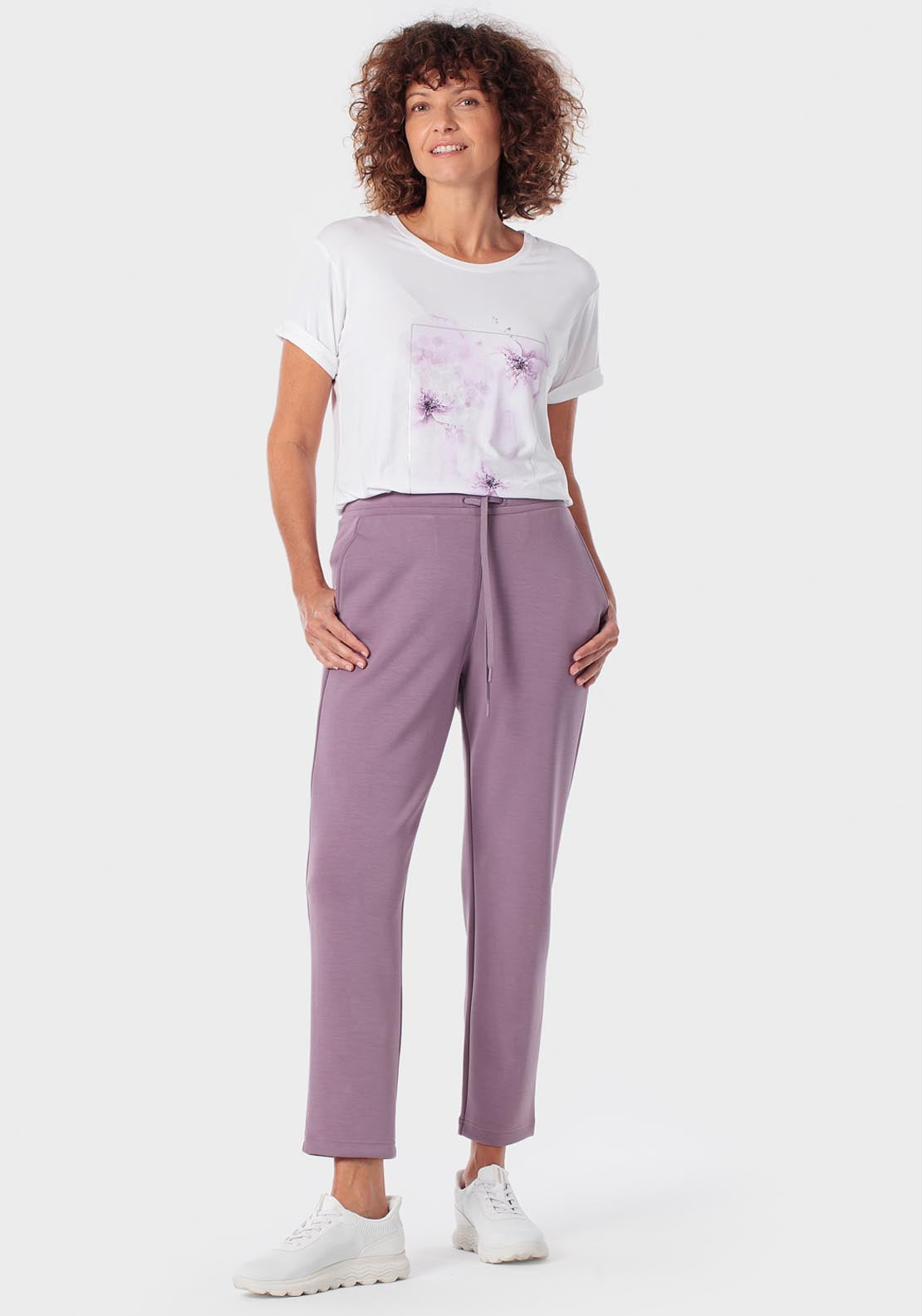 Punt Roma Lilac Trousers - Lilac Powder 3 Shaws Department Stores