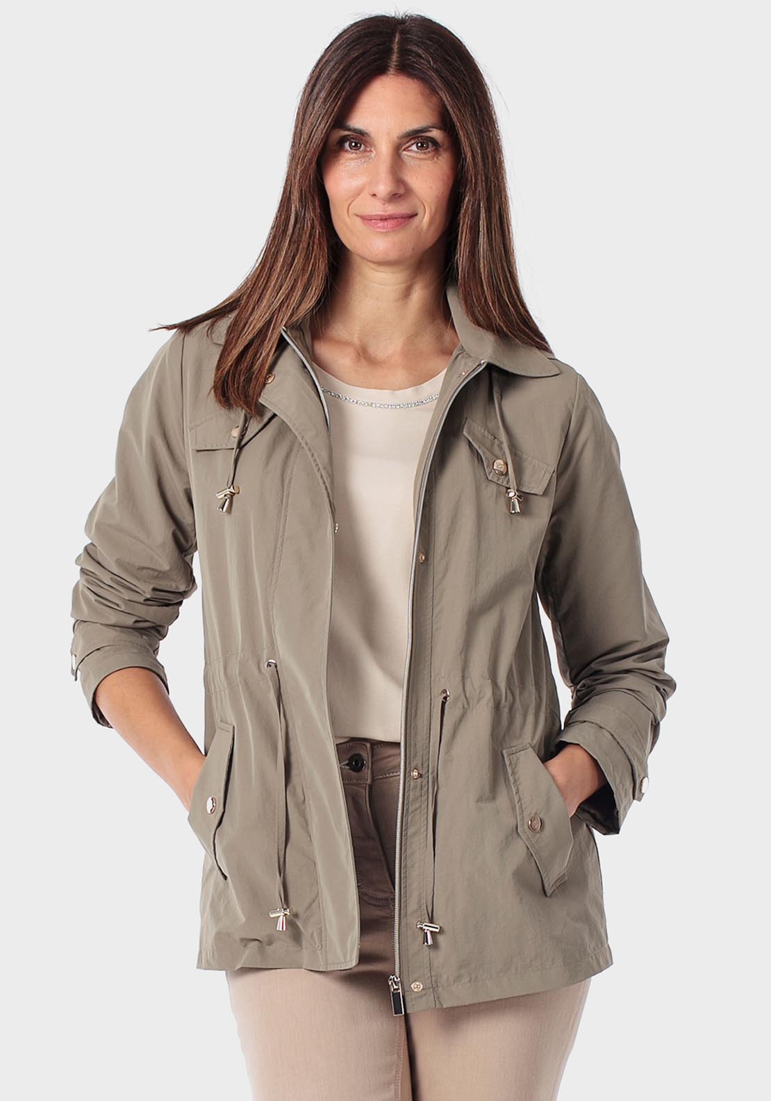 Parka With Hood - Green Khaki