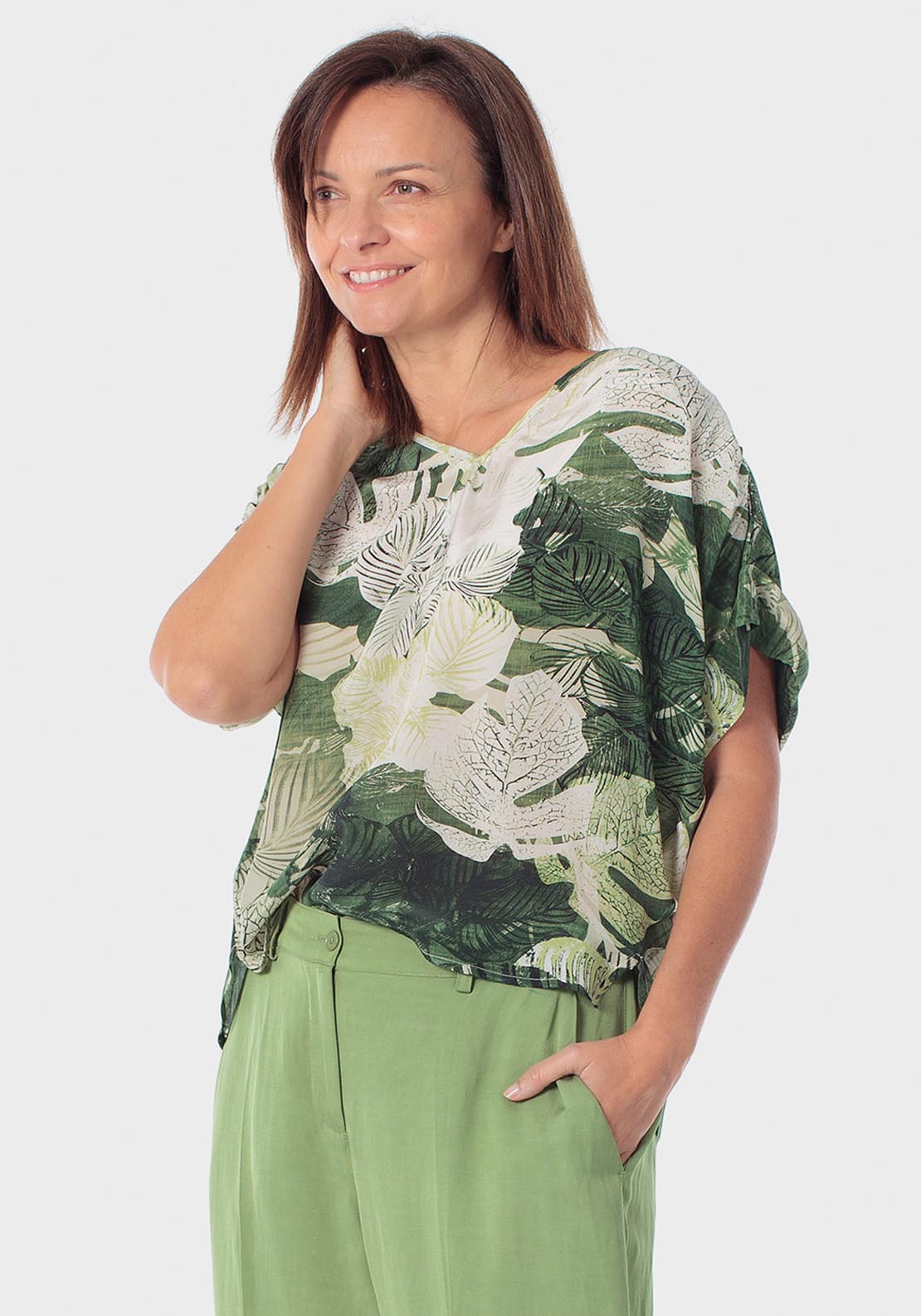 Printed Top - Green Forest