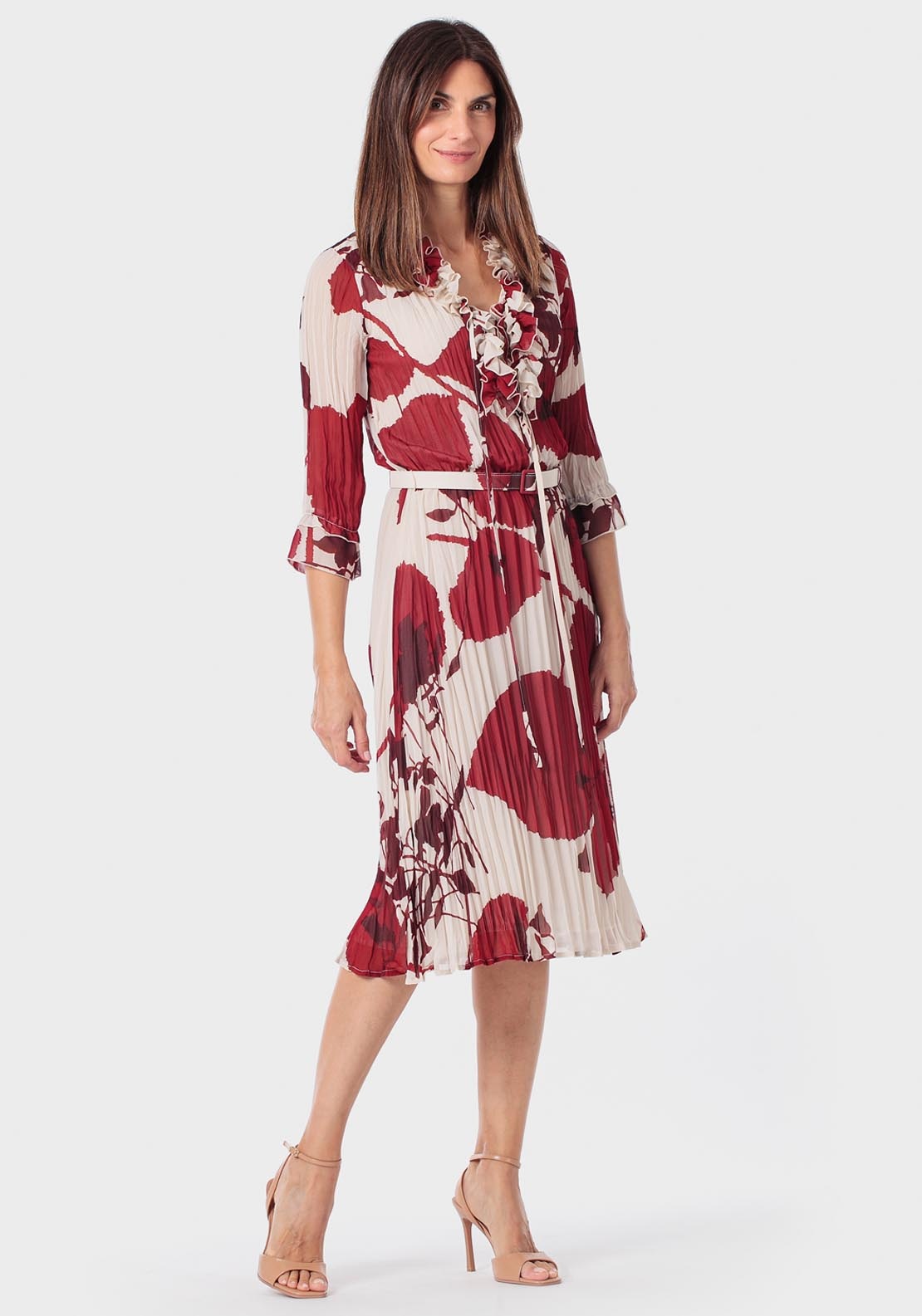 Printed Dress - Beige Natural