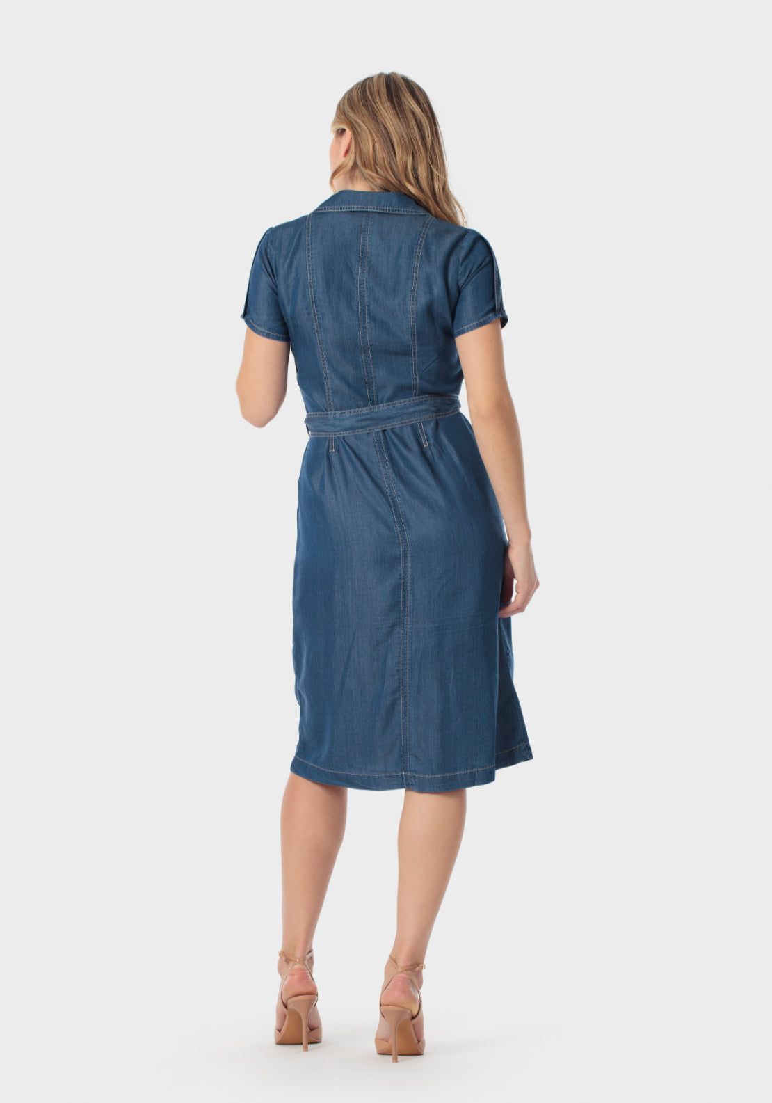 Lyocell Shirt Dress - Blue Denim