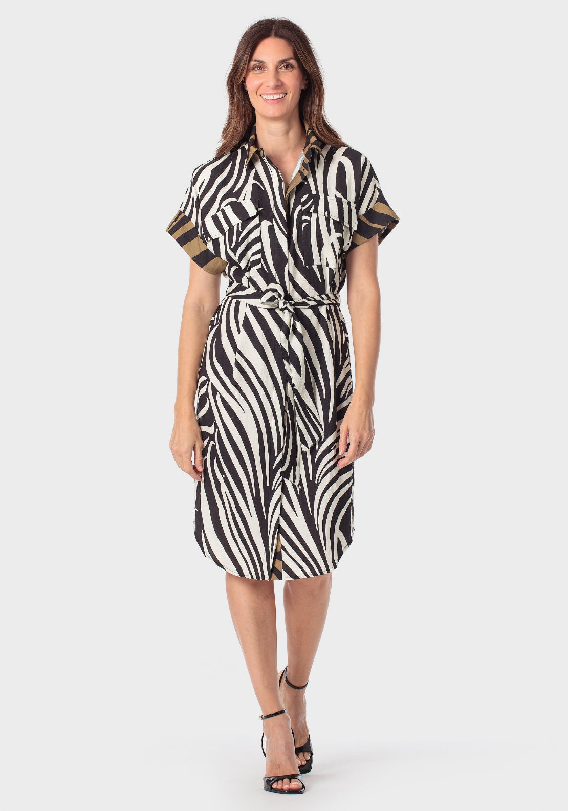 Zebra Print Dress - Black